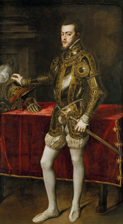 Porträt von Philipp II. von Spanien von Tiziano Vecelli